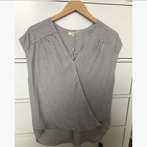 Max Studio Faux Wrap Polka Dot Blouse